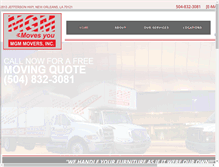 Tablet Screenshot of mgmmoversinc.com